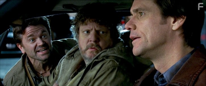 Jim Carrey, Brent Briscoe, and John Michael Higgins in Всегда говори да (2008)