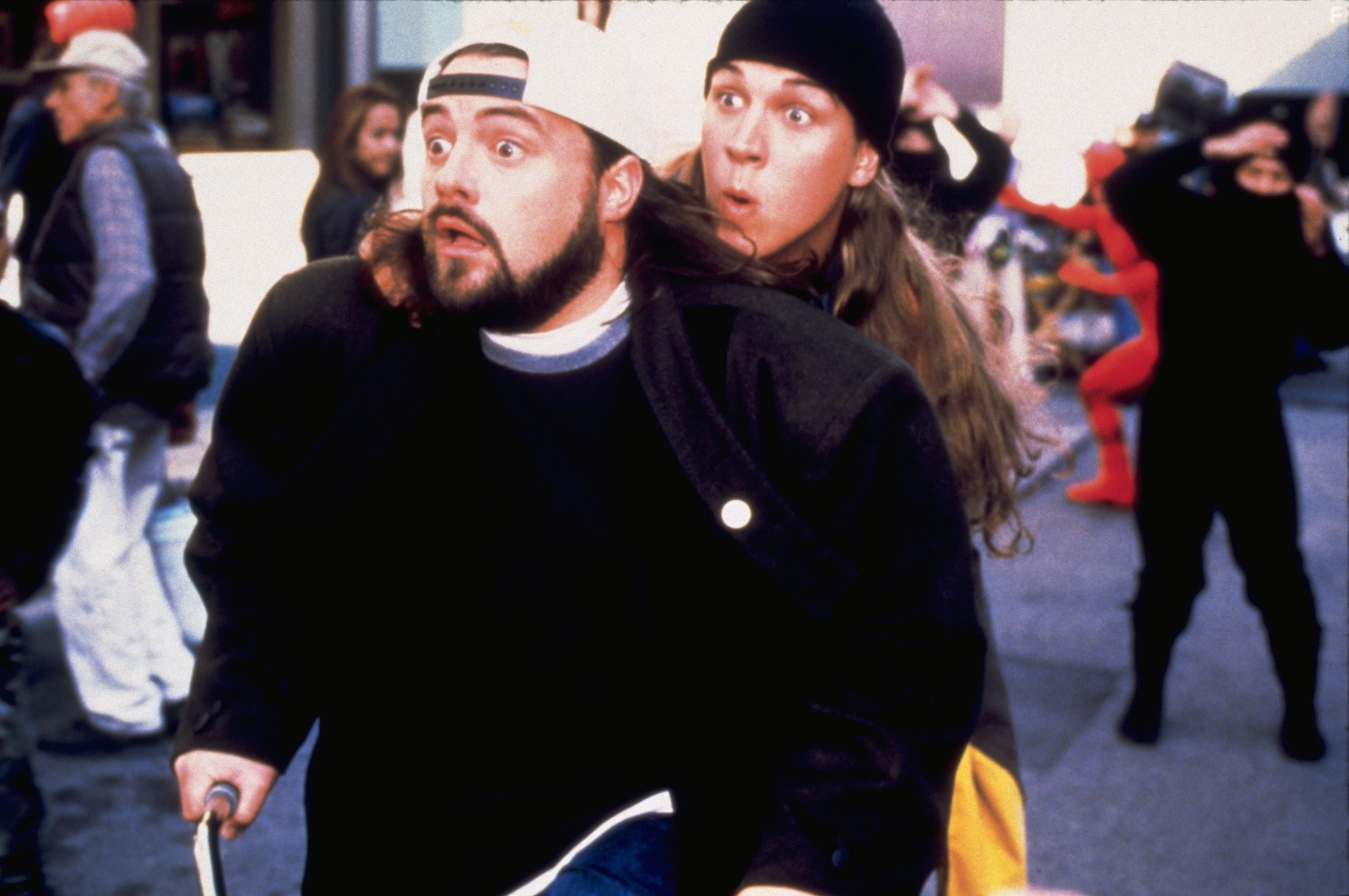 Kevin Smith and Jason Mewes in Джей и молчаливый Боб наносят ответный удар (2001)