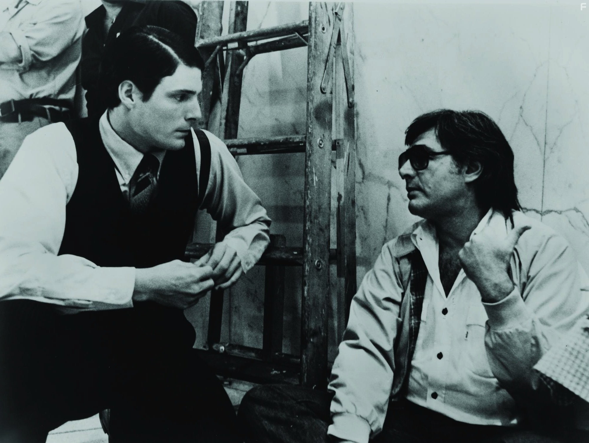 Christopher Reeve and Robert Evans in Супермен (1978)