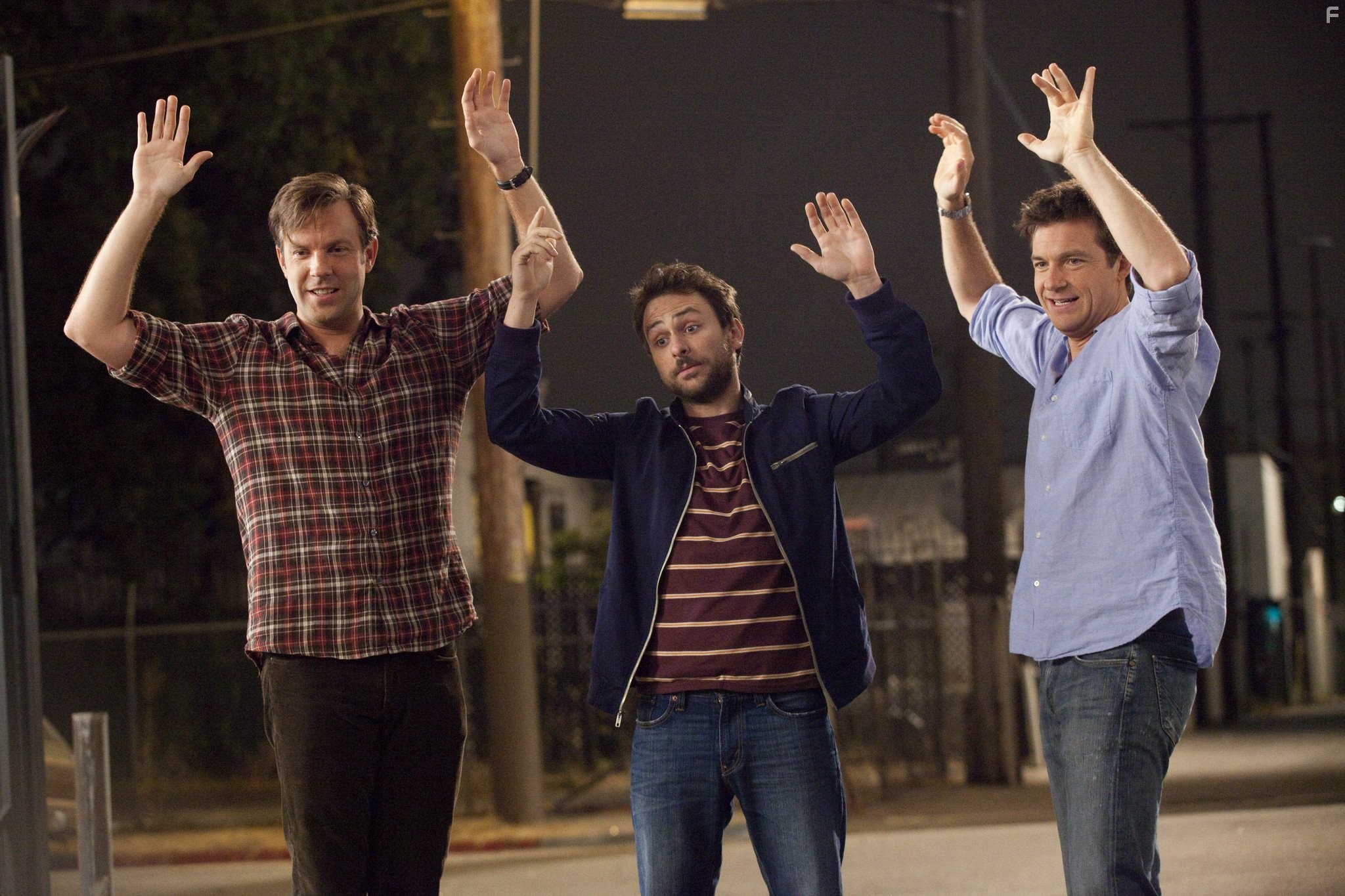 Jason Bateman, Charlie Day, and Jason Sudeikis in Несносные боссы (2011)