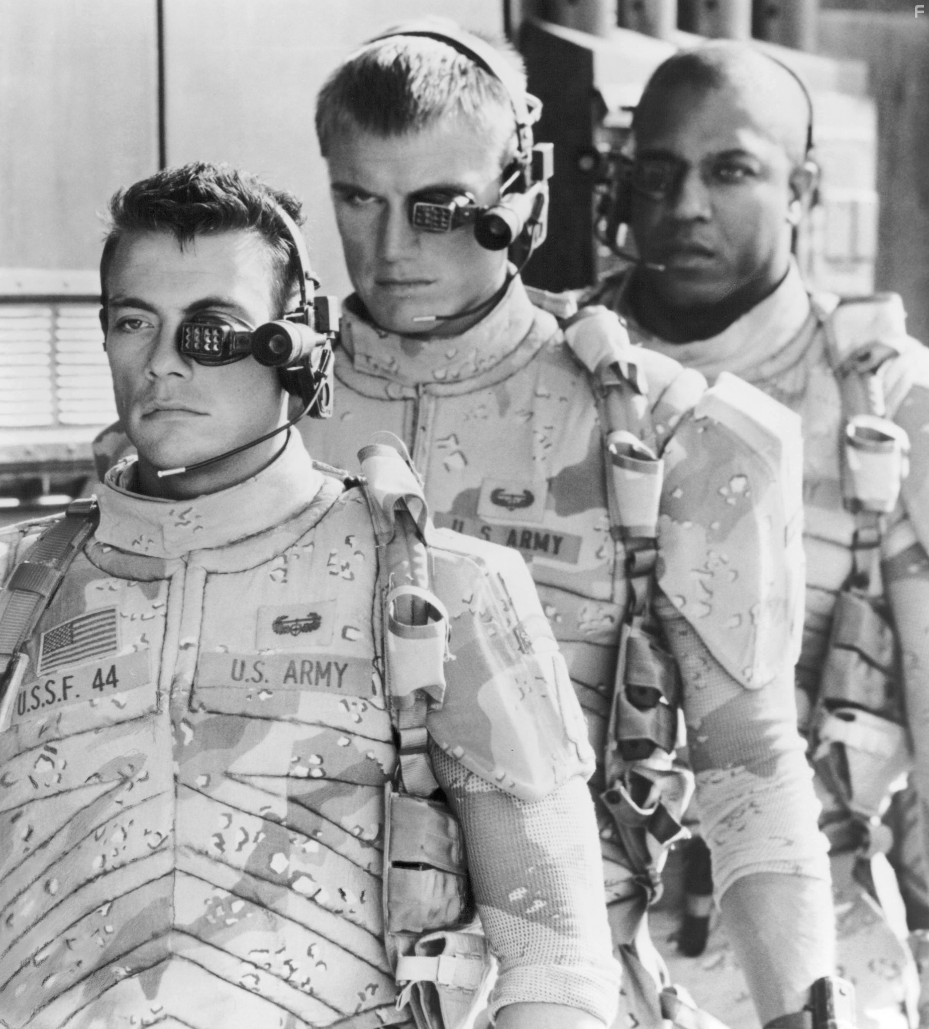 Dolph Lundgren, Jean-Claude Van Damme, and Tommy 'Tiny' Lister in Универсальный солдат (1992)