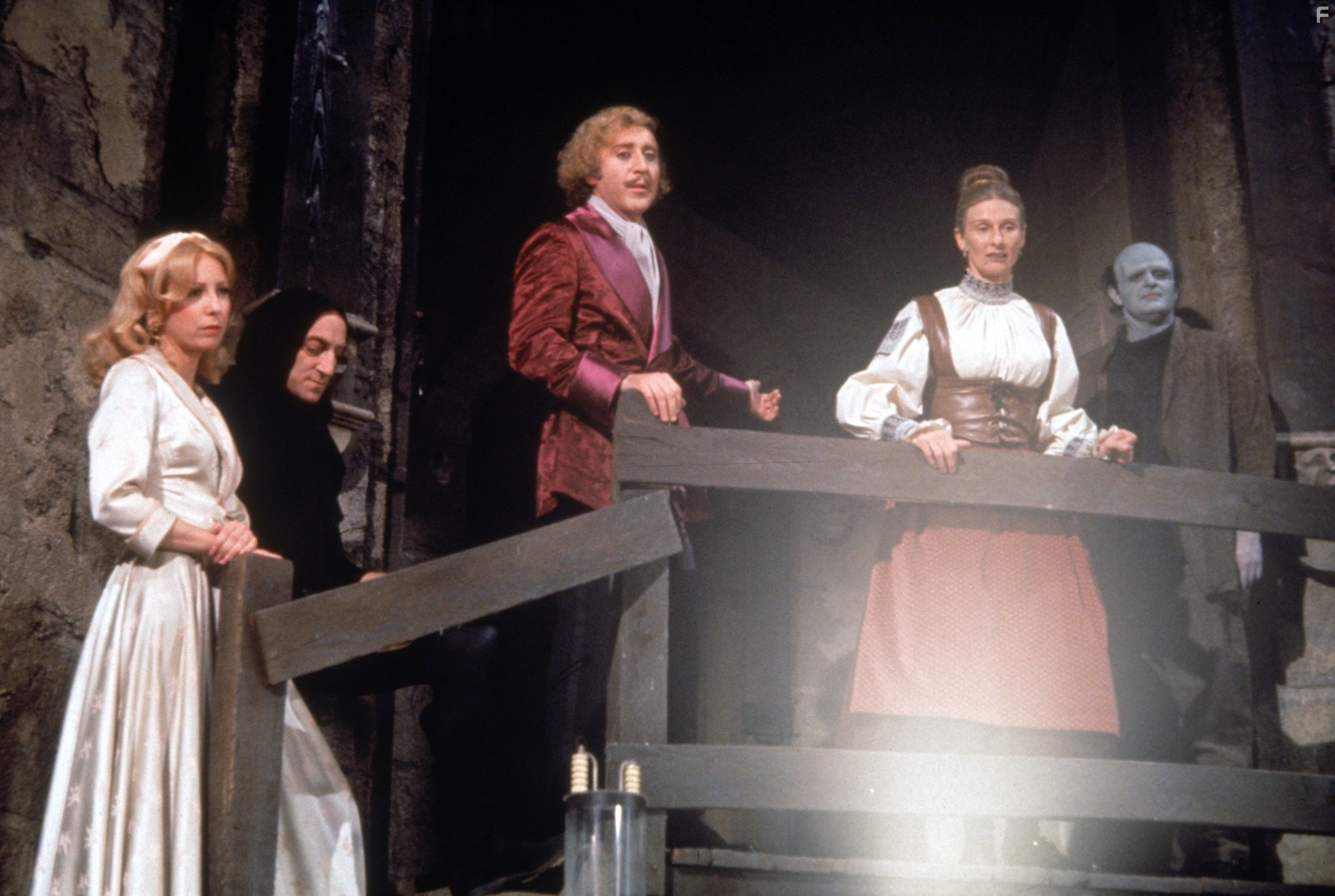 Teri Garr, Gene Wilder, Marty Feldman, Cloris Leachman, and Peter Boyle in Молодой Франкенштейн (1974)