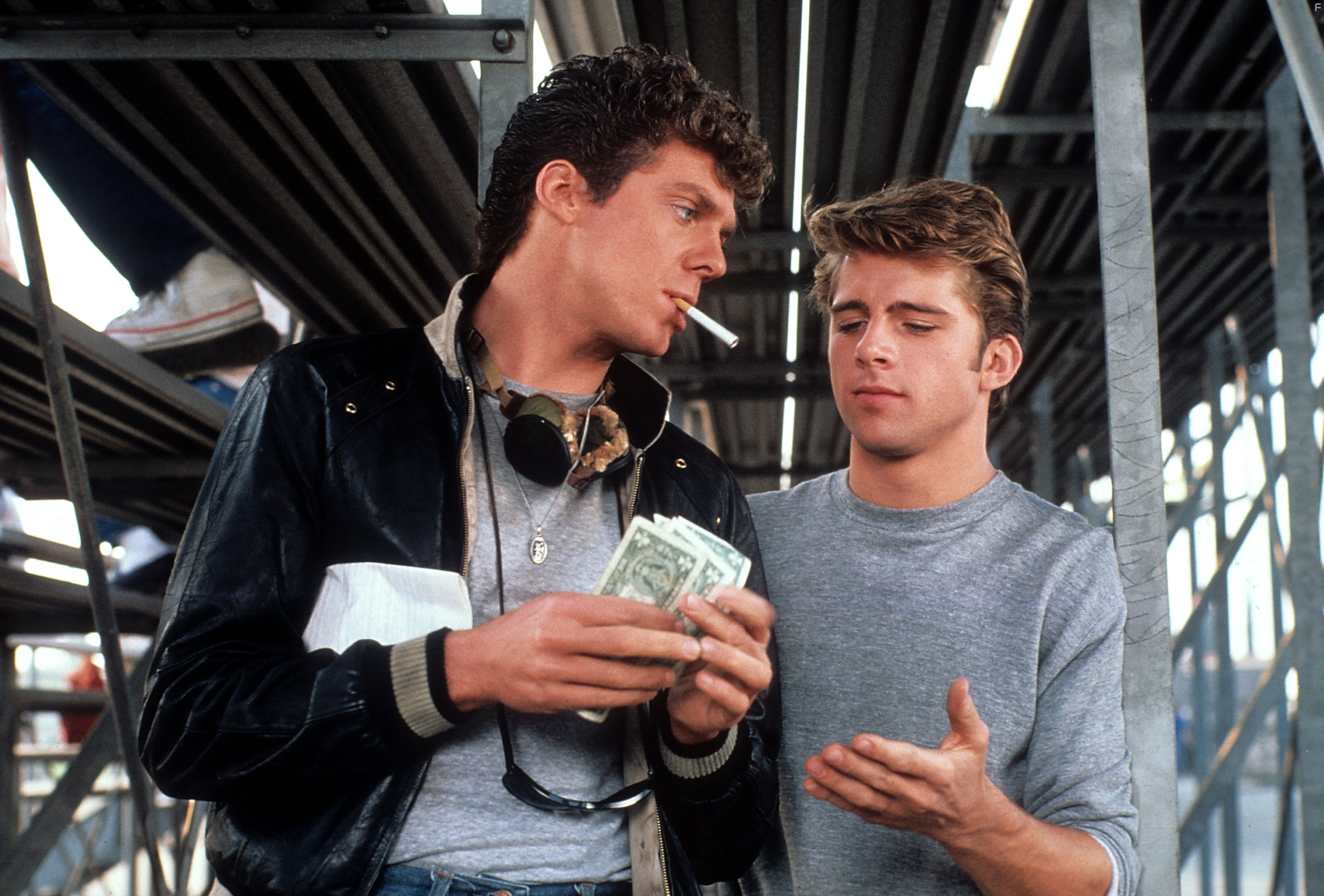 Maxwell Caulfield and Christopher McDonald in Бриолин 2 (1982)