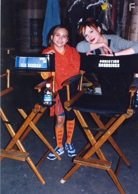 Alix Kermes and Christina Hendricks on set of Kevin Hill
