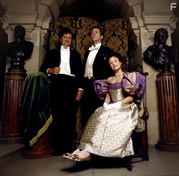 Jim Broadbent, Hugh Laurie, and Lyndsey Marshal in The Young Visiters (2003)