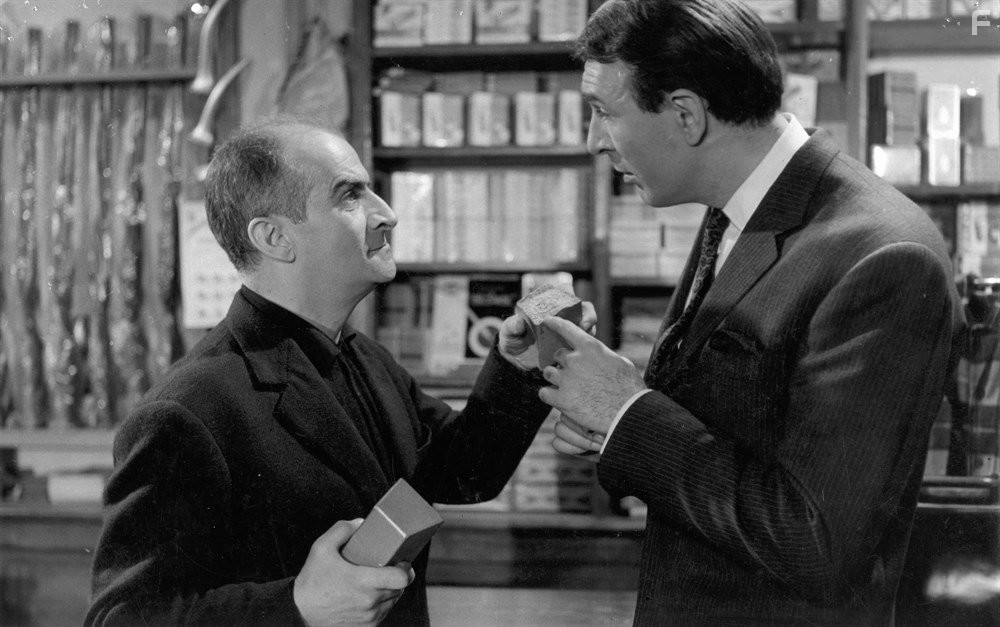 Louis de Fun?s and Jean-Pierre Marielle in Let's Rob the Bank (1964)