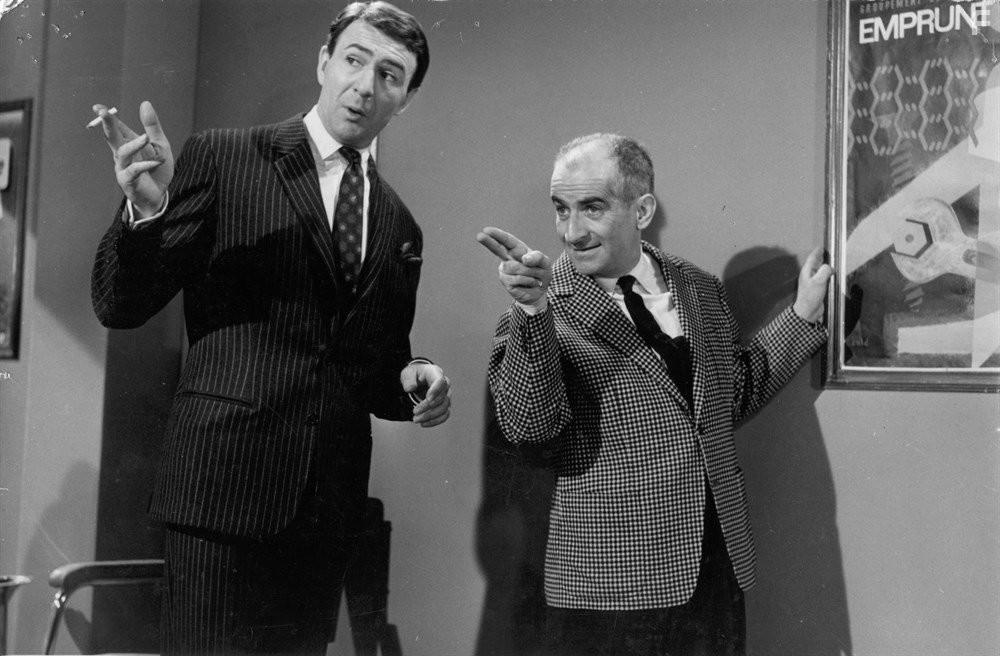 Louis de Fun?s and Jean-Pierre Marielle in Let's Rob the Bank (1964)