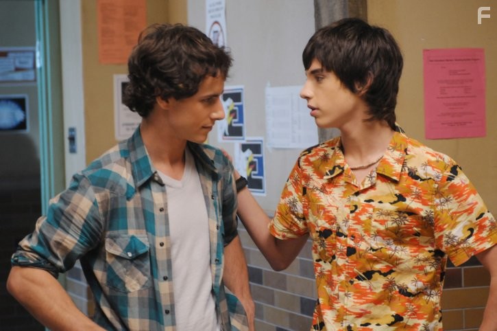 Kelly Blatz and David Lambert in Aaron Stone (2009)