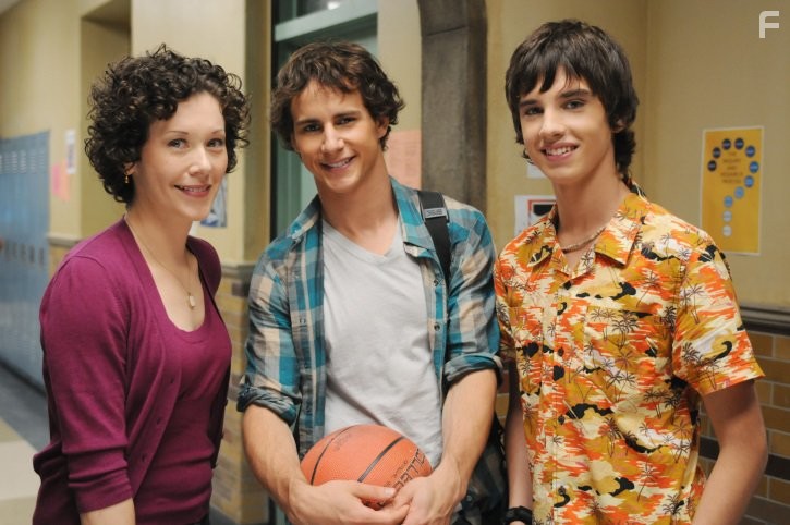 Shauna MacDonald, Kelly Blatz, and David Lambert in Aaron Stone (2009)