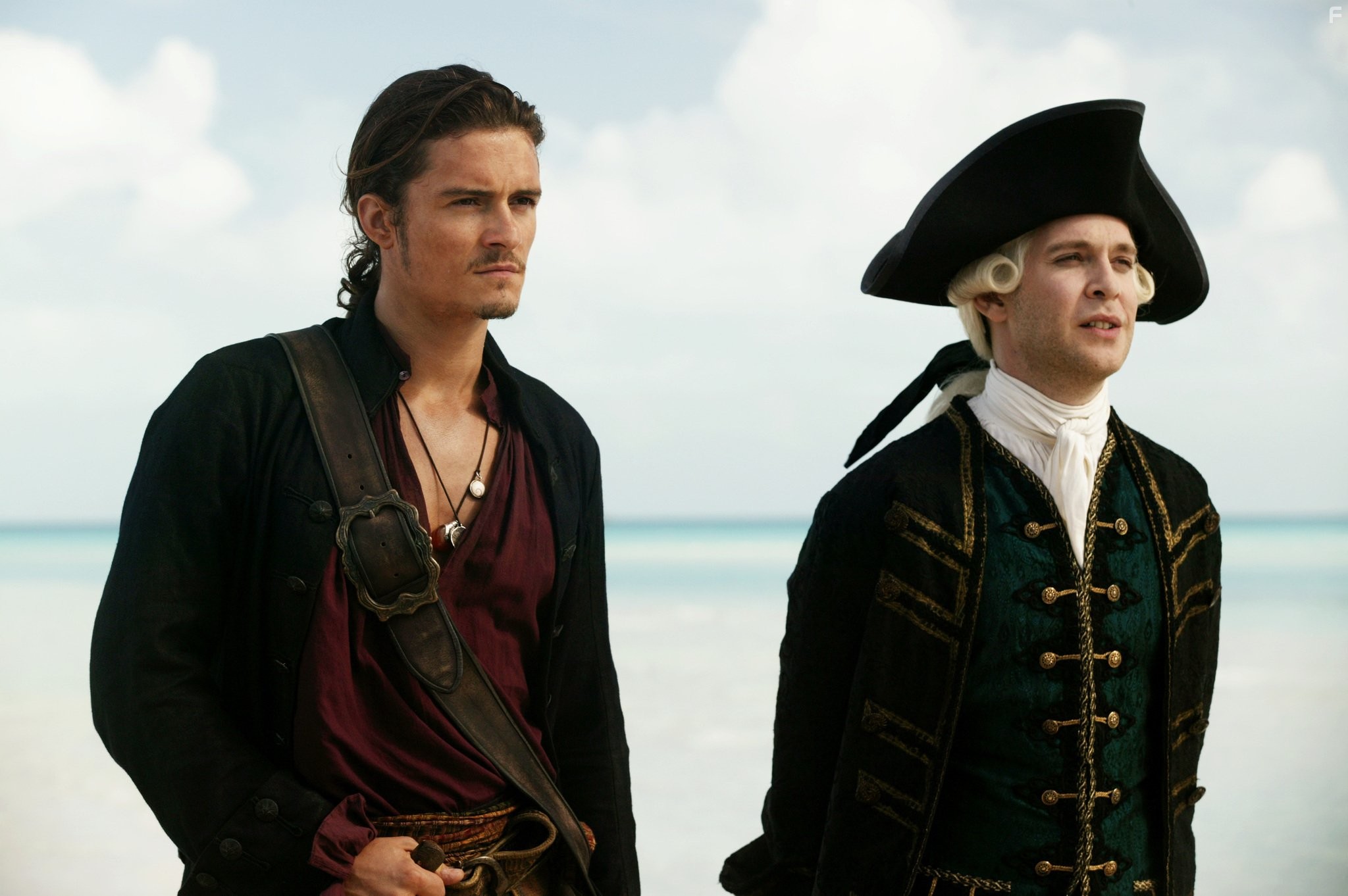 Orlando Bloom and Tom Hollander in Пираты Карибского моря: На краю Света (2007)