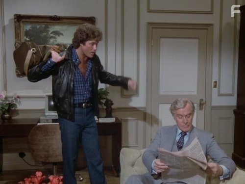 David Hasselhoff and Edward Mulhare in Рыцарь дорог (1982)