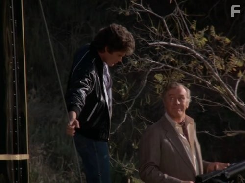 David Hasselhoff and Edward Mulhare in Рыцарь дорог (1982)