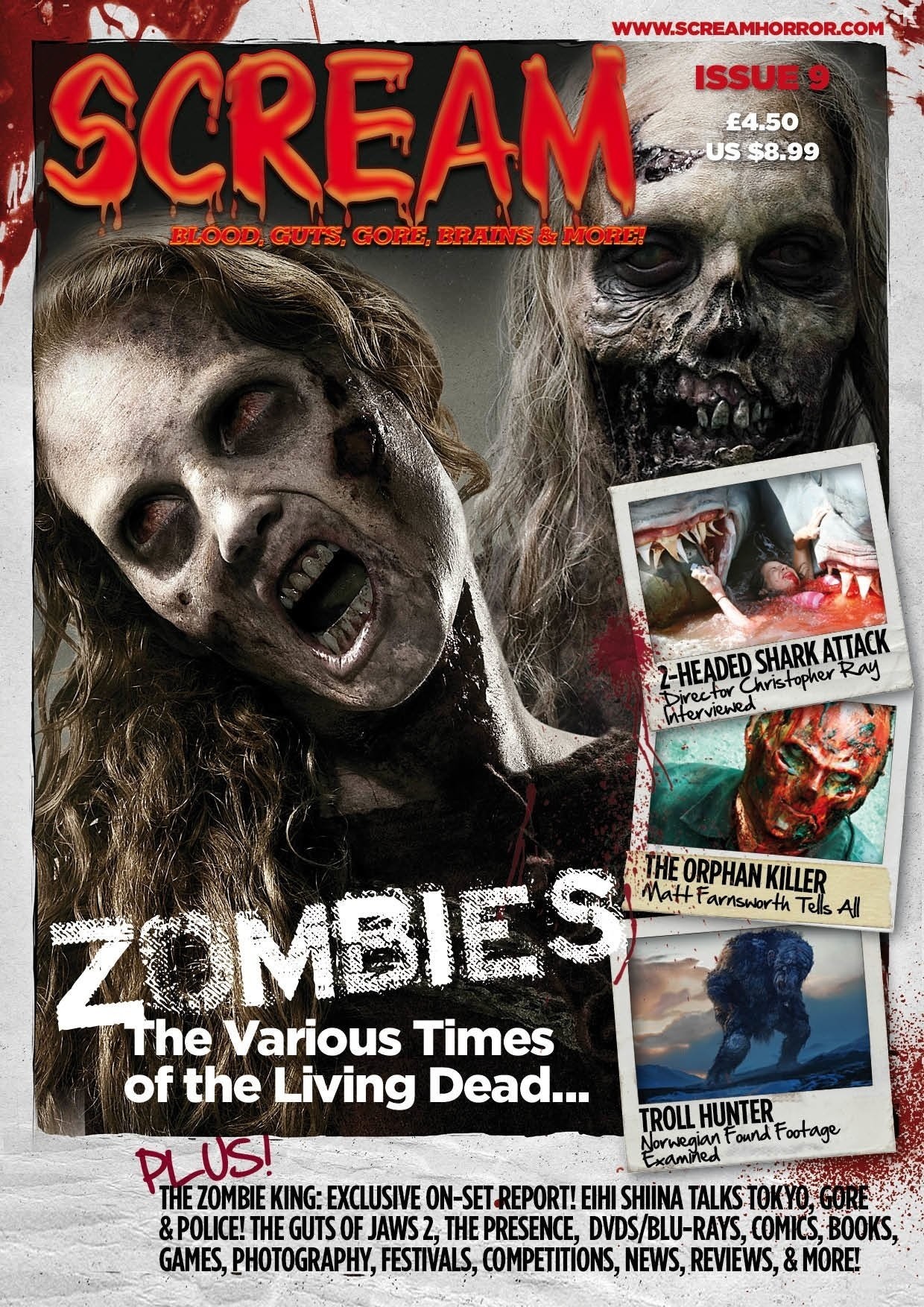 The Orphan Killer on the cover of  Scream Magazine UK. Creator Matt Farnsworth interviewed inside.