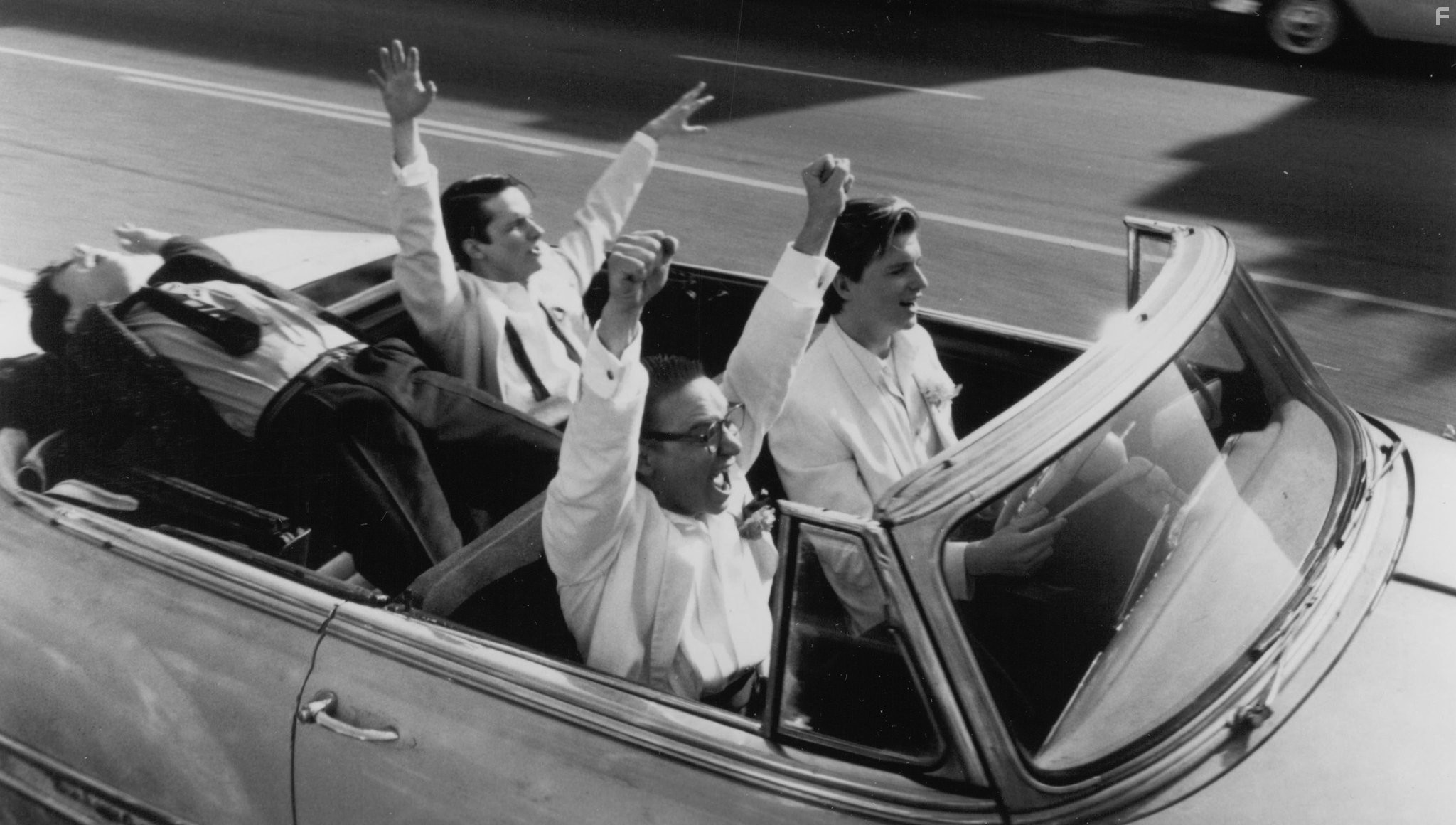 Danny Nucci, Keith Coogan, John Cameron Mitchell, and Chris Young in Book of Love (1990)