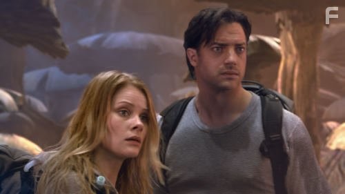 Brendan Fraser and Anita Briem in Путешествие к центру Земли (2008)