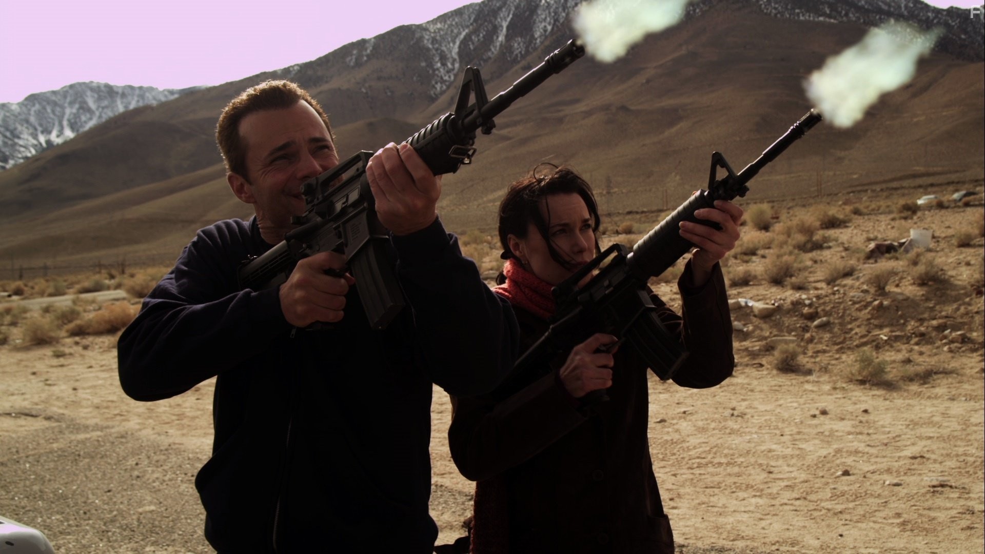 Melissa Brasselle and Brian Krause in Camel Spiders (2011)