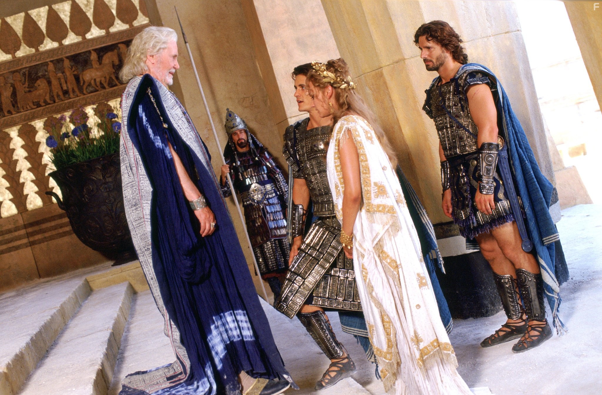 Peter O'Toole, Eric Bana, Orlando Bloom, and Diane Kruger in Троя (2004)