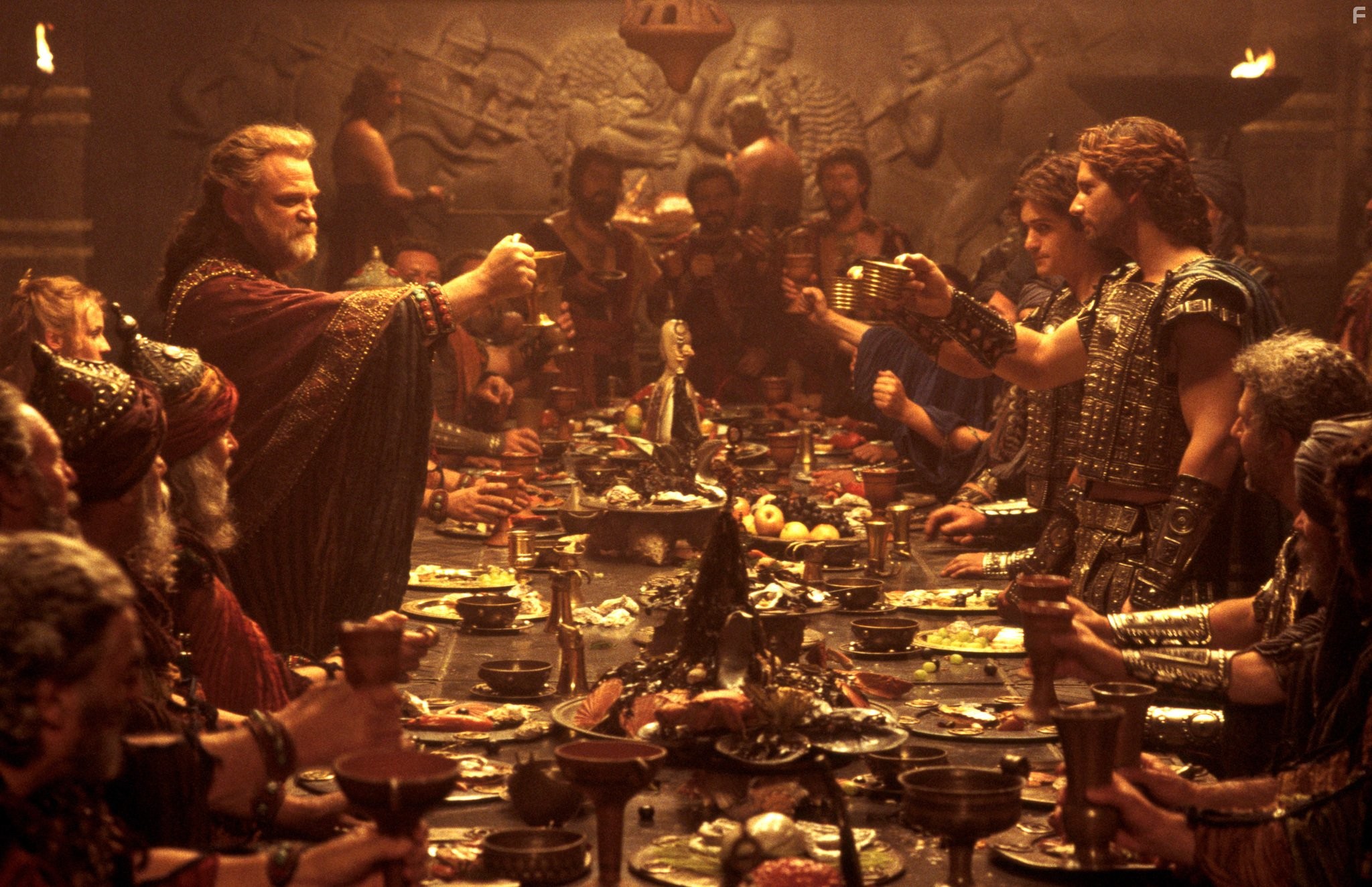 Eric Bana, Orlando Bloom, and Brendan Gleeson in Троя (2004)