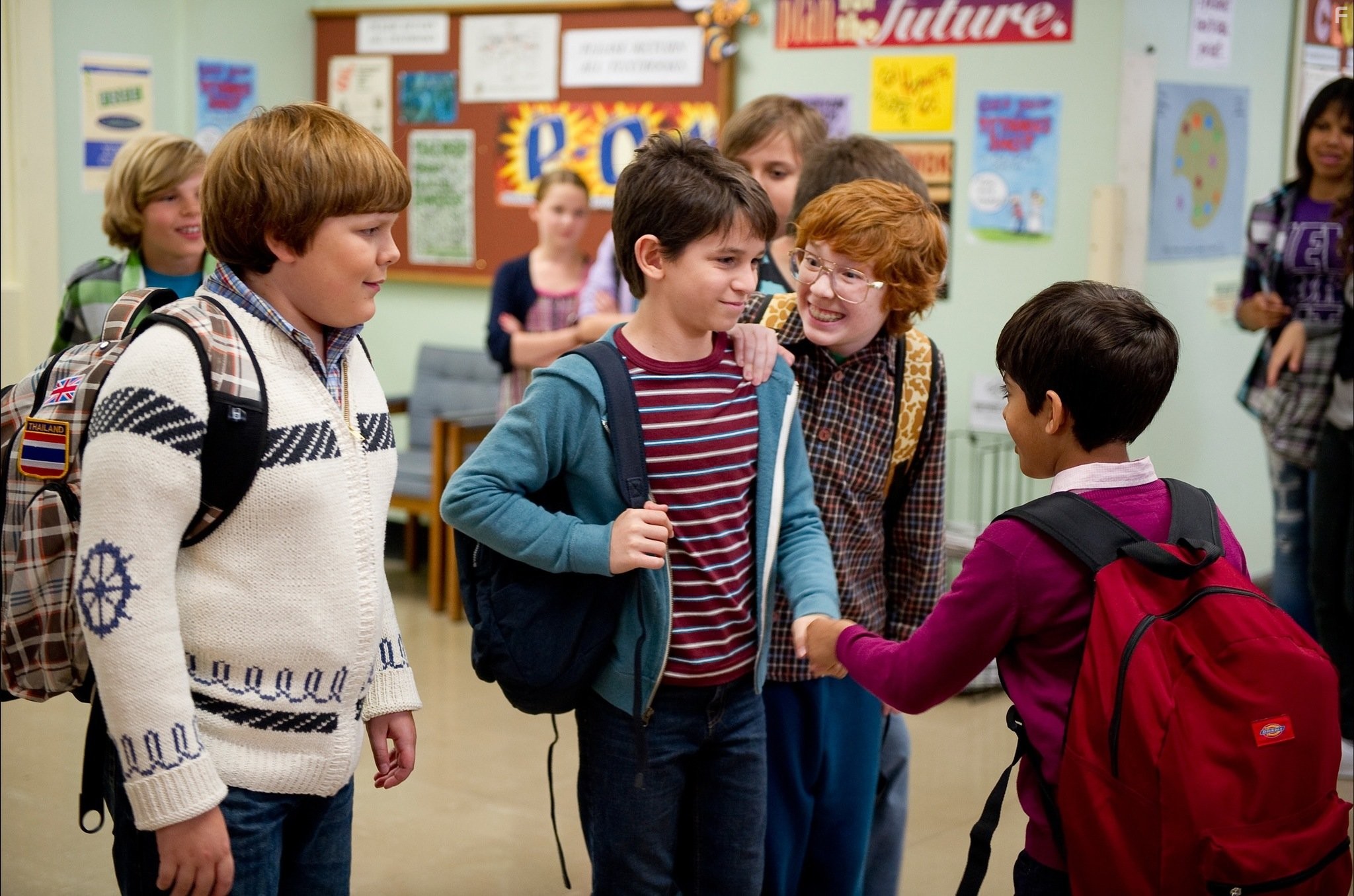 Grayson Russell, Zachary Gordon, Robert Capron, and Karan Brar in Дневник слабака 2: Правила Родрика (2011)