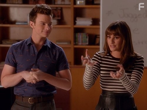 Lea Michele and Chris Colfer in Лузеры (2009)