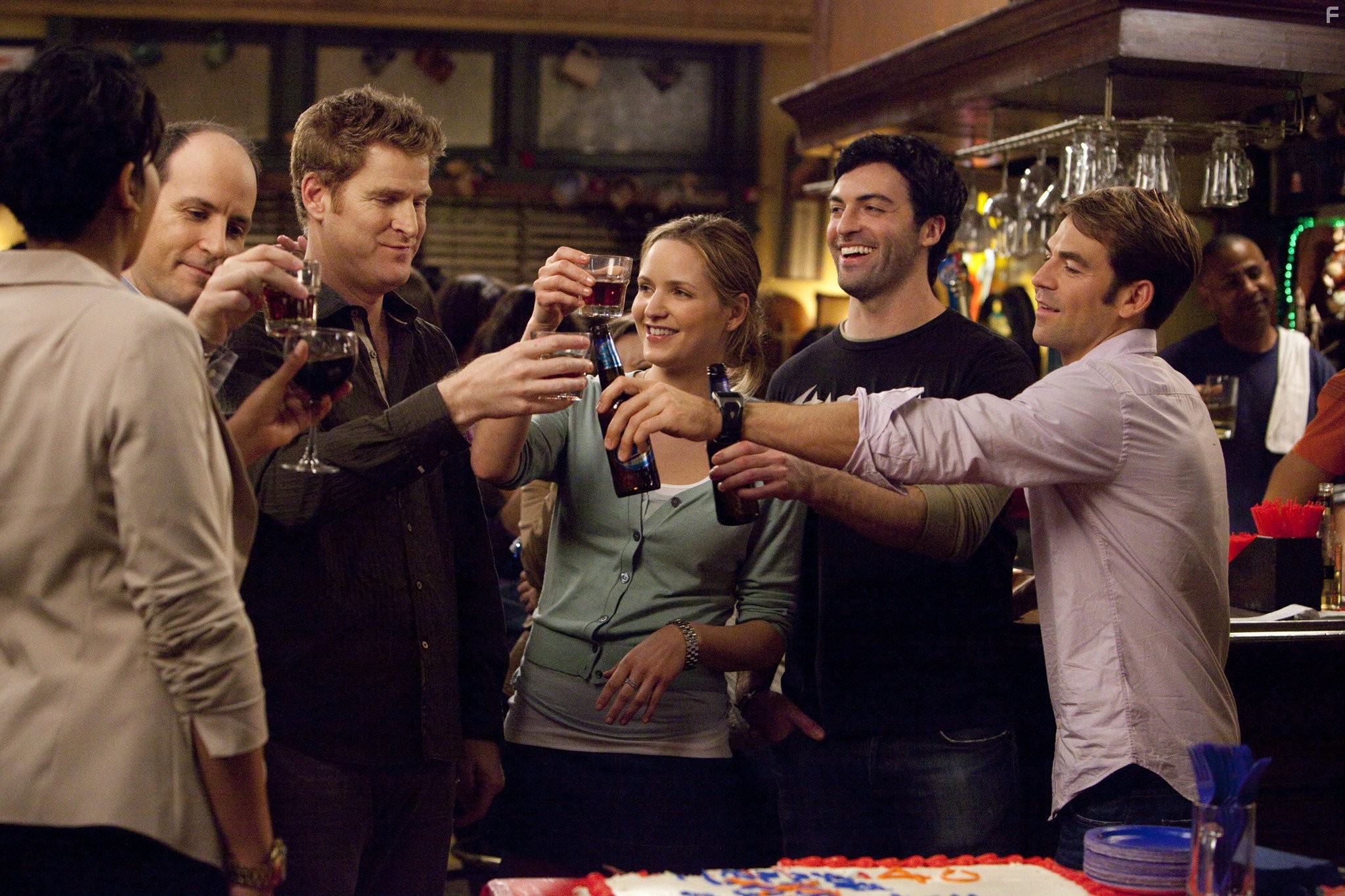 Jamie Kaler, Jordana Spiro, and Reid Scott in Моя команда (2006)