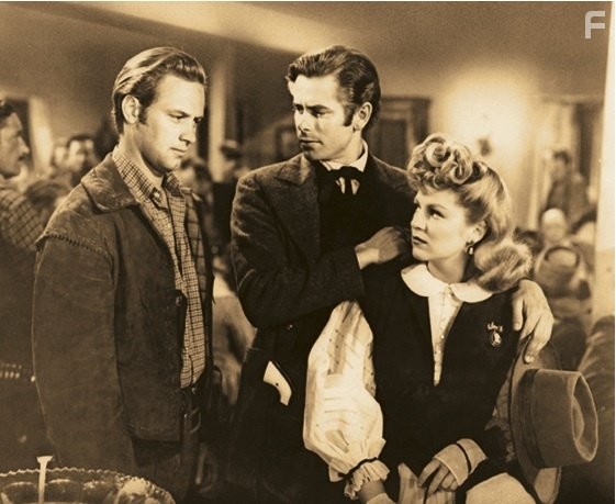 William Holden, Glenn Ford, and Claire Trevor in Texas (1941)