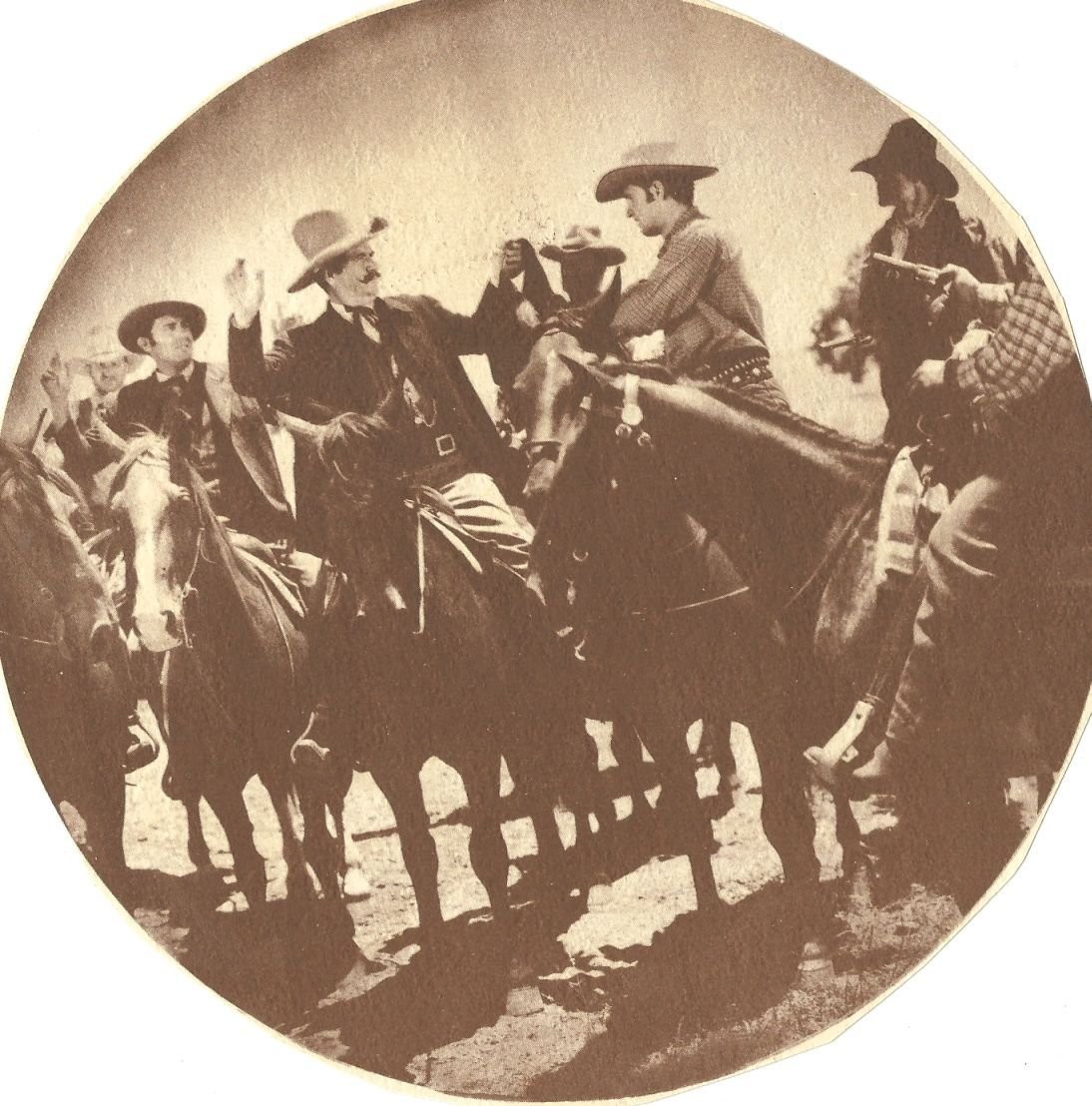 William Holden and George Bancroft in Texas (1941)