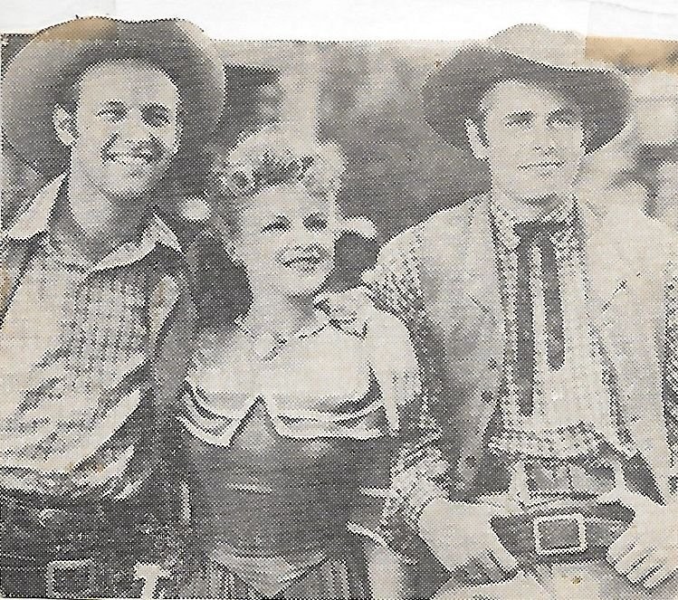 William Holden, Glenn Ford, and Claire Trevor in Texas (1941)