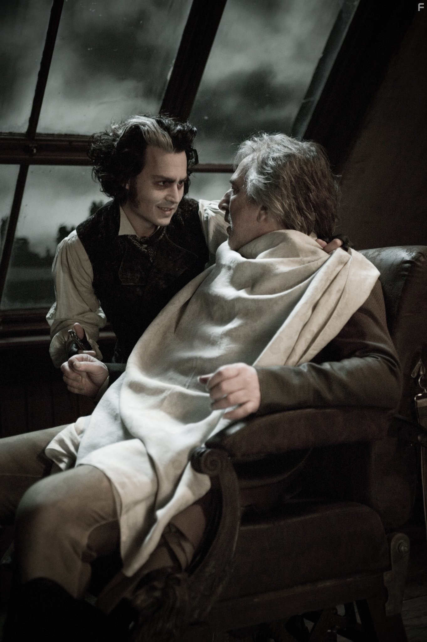 Johnny Depp and Alan Rickman in Суини Тодд, демон-парикмахер с Флит-стрит (2007)