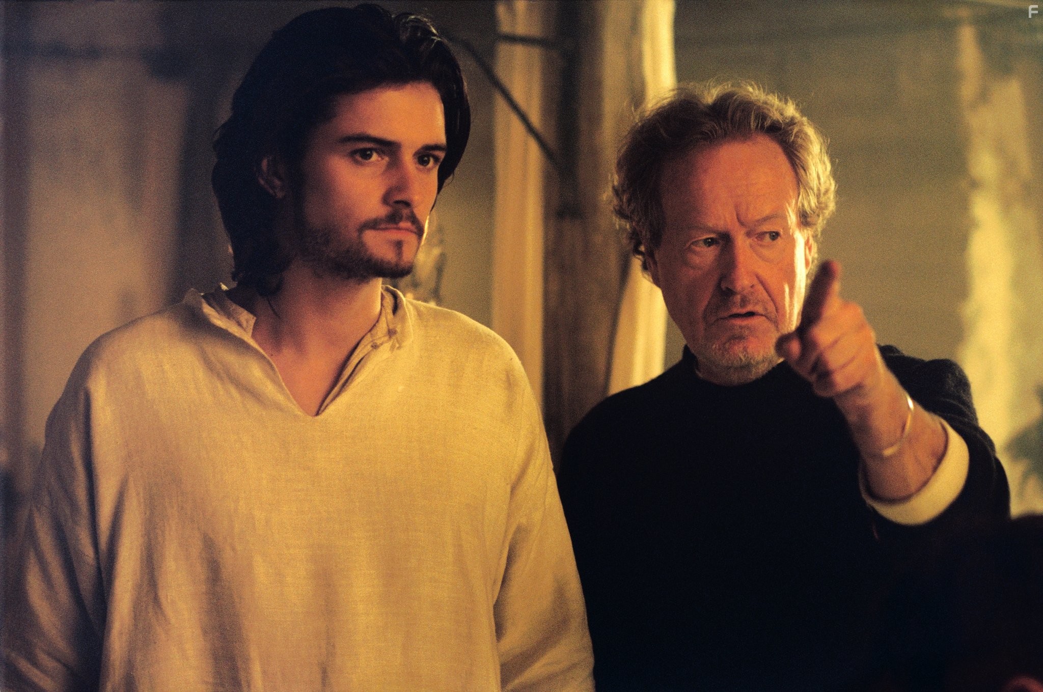 Ridley Scott and Orlando Bloom in Царство небесное (2005)