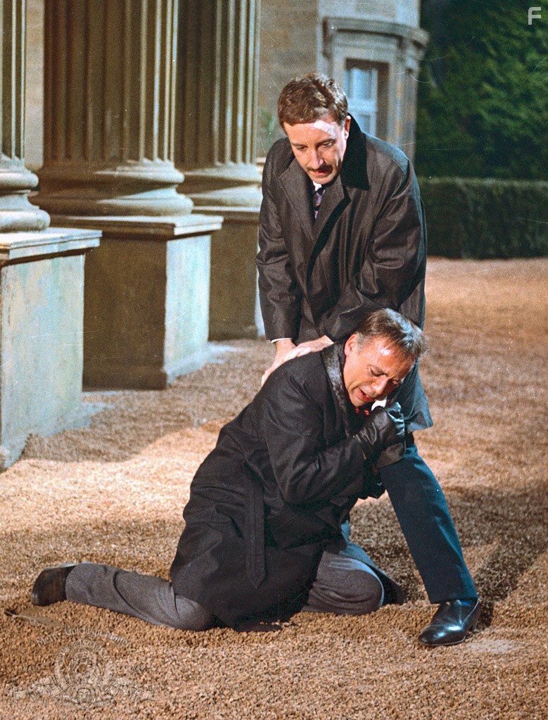 Peter Sellers and Herbert Lom in Выстрел в темноте (1964)