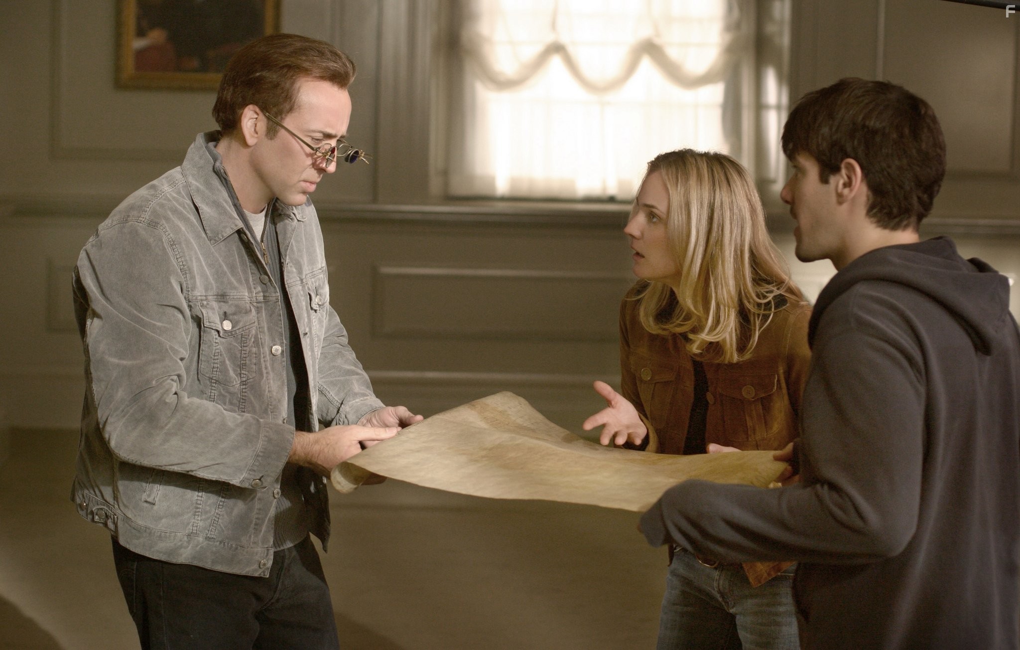Nicolas Cage, Justin Bartha, and Diane Kruger in Сокровище нации (2004)
