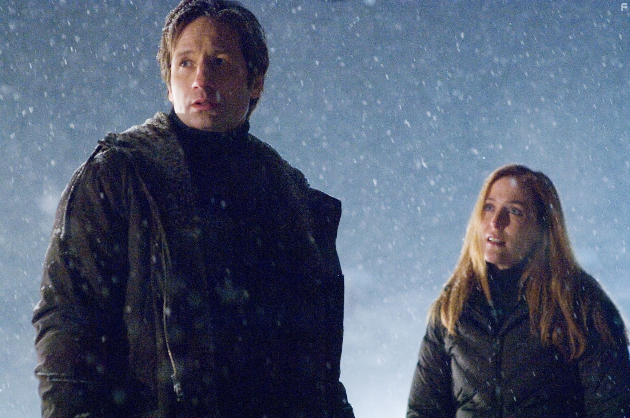 Gillian Anderson and David Duchovny in Секретные материалы: Хочу верить (2008)