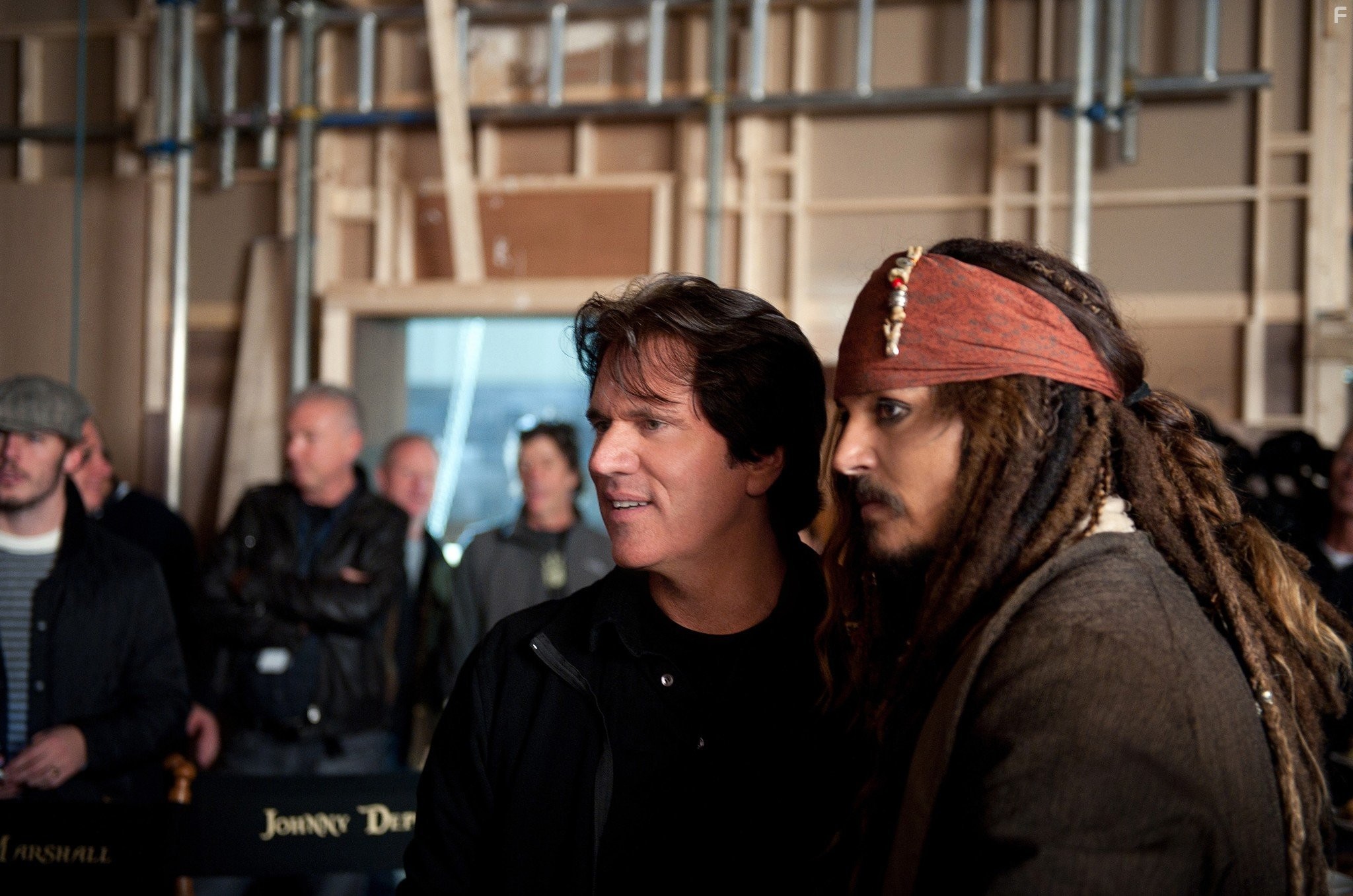 Johnny Depp and Rob Marshall in Пираты Карибского моря: На странных берегах (2011)