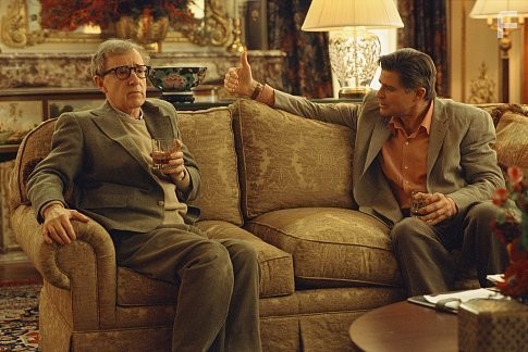 Director Val Waxman (WOODY ALLEN, left) has an uncomfortable meeting about the progress of his comeback film with studio head Hal (TREAT WILLIAMS) in Woody Allen's latest contemporary comedy HOLLYWOOD ENDING, being distributed domestically by DreamWorks.