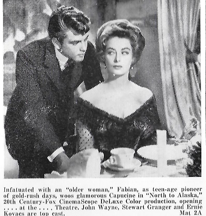 Capucine and Fabian in К северу от Аляски (1960)