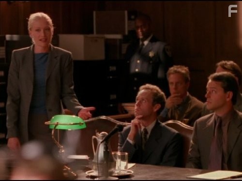 Peter MacNicol, Gil Bellows, Portia de Rossi, and Greg Germann in Элли МакБил (1997)