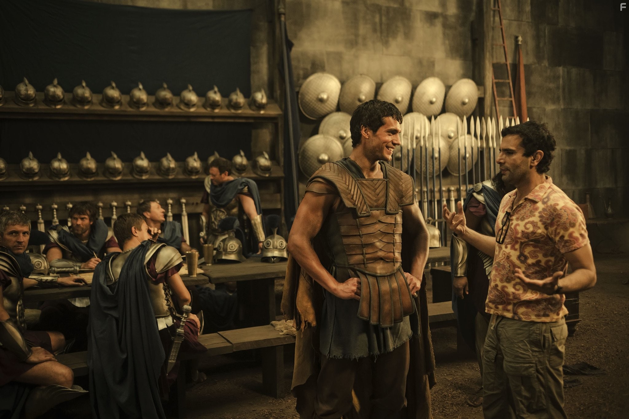 Henry Cavill and Tarsem Singh in Война Богов: Бессмертные (2011)