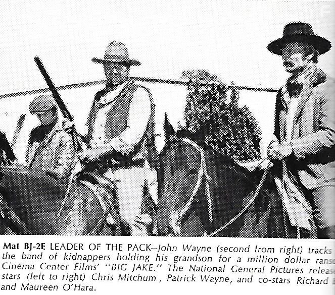 John Wayne, Christopher Mitchum, and Patrick Wayne in Большой Джейк (1971)