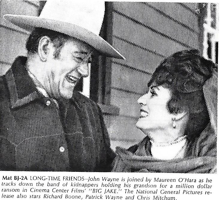 Maureen O'Hara and John Wayne in Большой Джейк (1971)