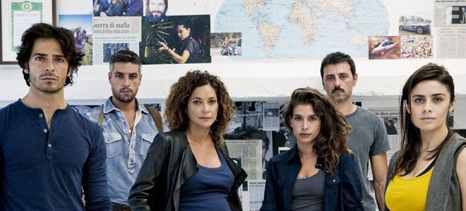 Simona Cavallari, Giulia Michelini, and Marco Bocci in Squadra antimafia - Palermo oggi (2009)