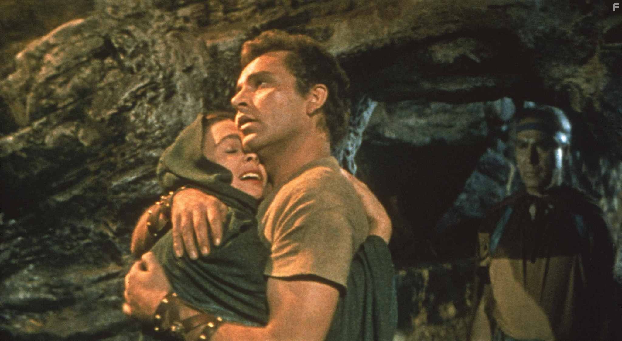 Richard Burton and Jean Simmons in Плащаница (1953)