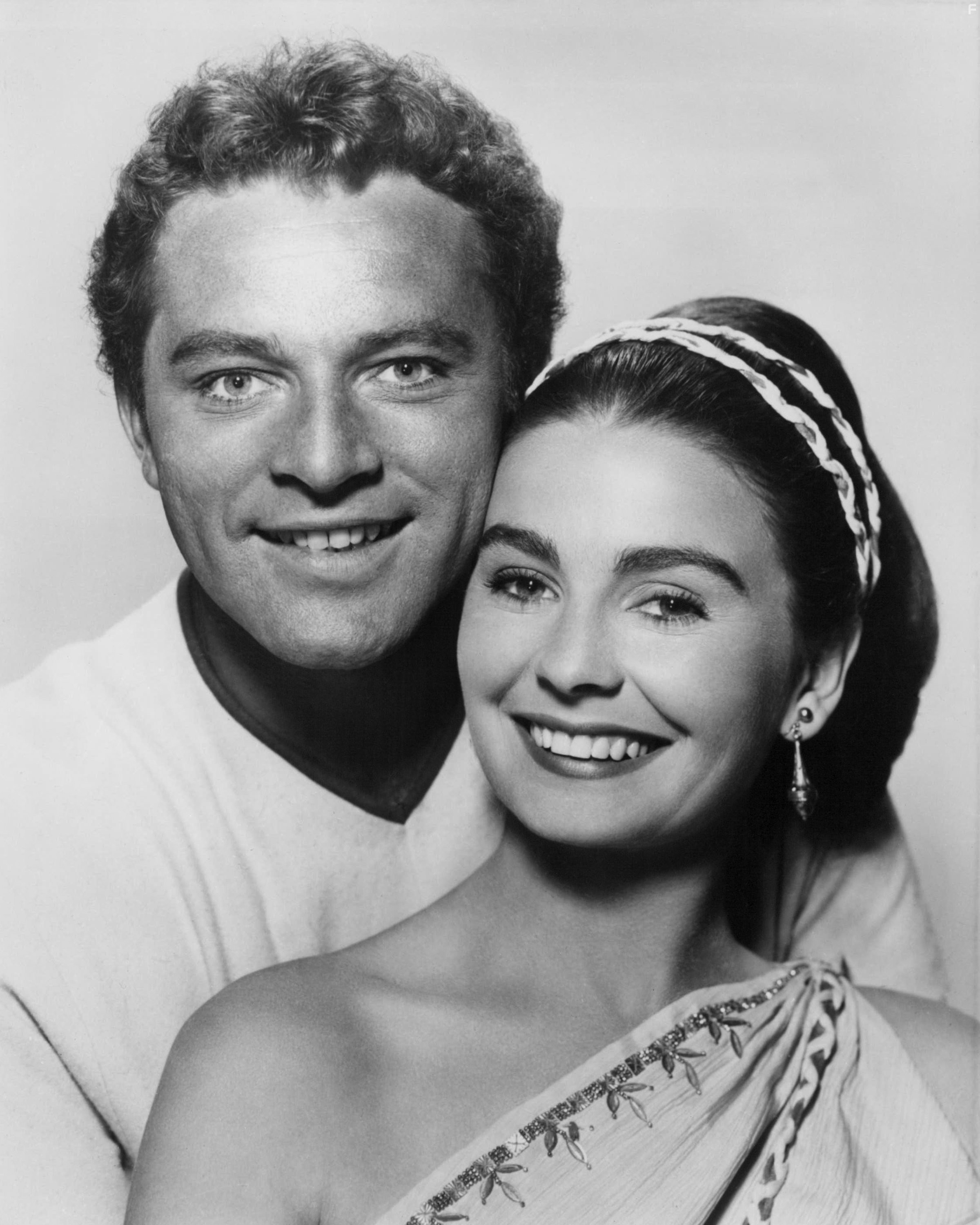 Richard Burton and Jean Simmons in Плащаница (1953)