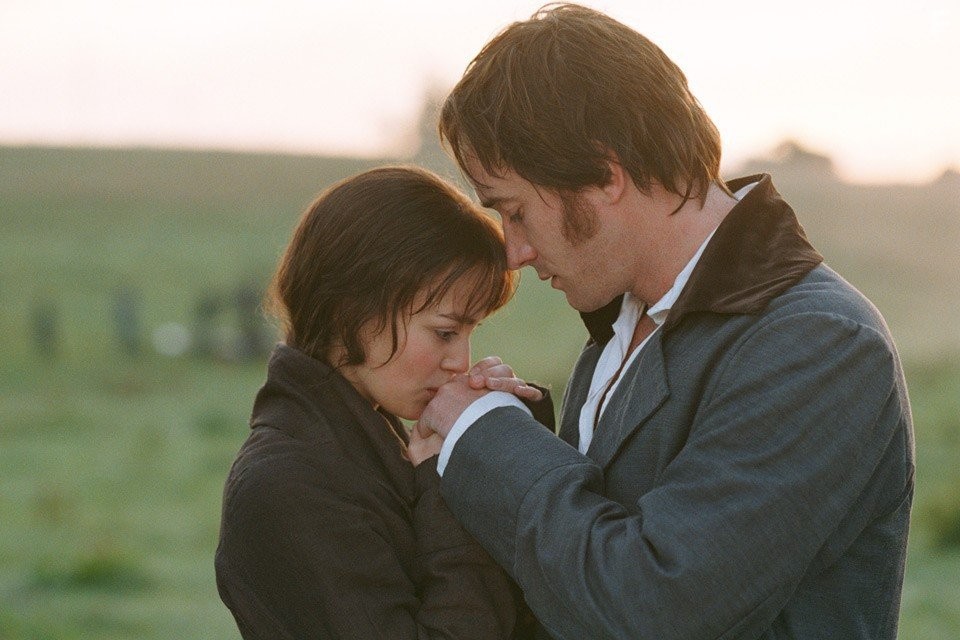 Keira Knightley and Matthew Macfadyen in Гордость и предубеждение (2005)