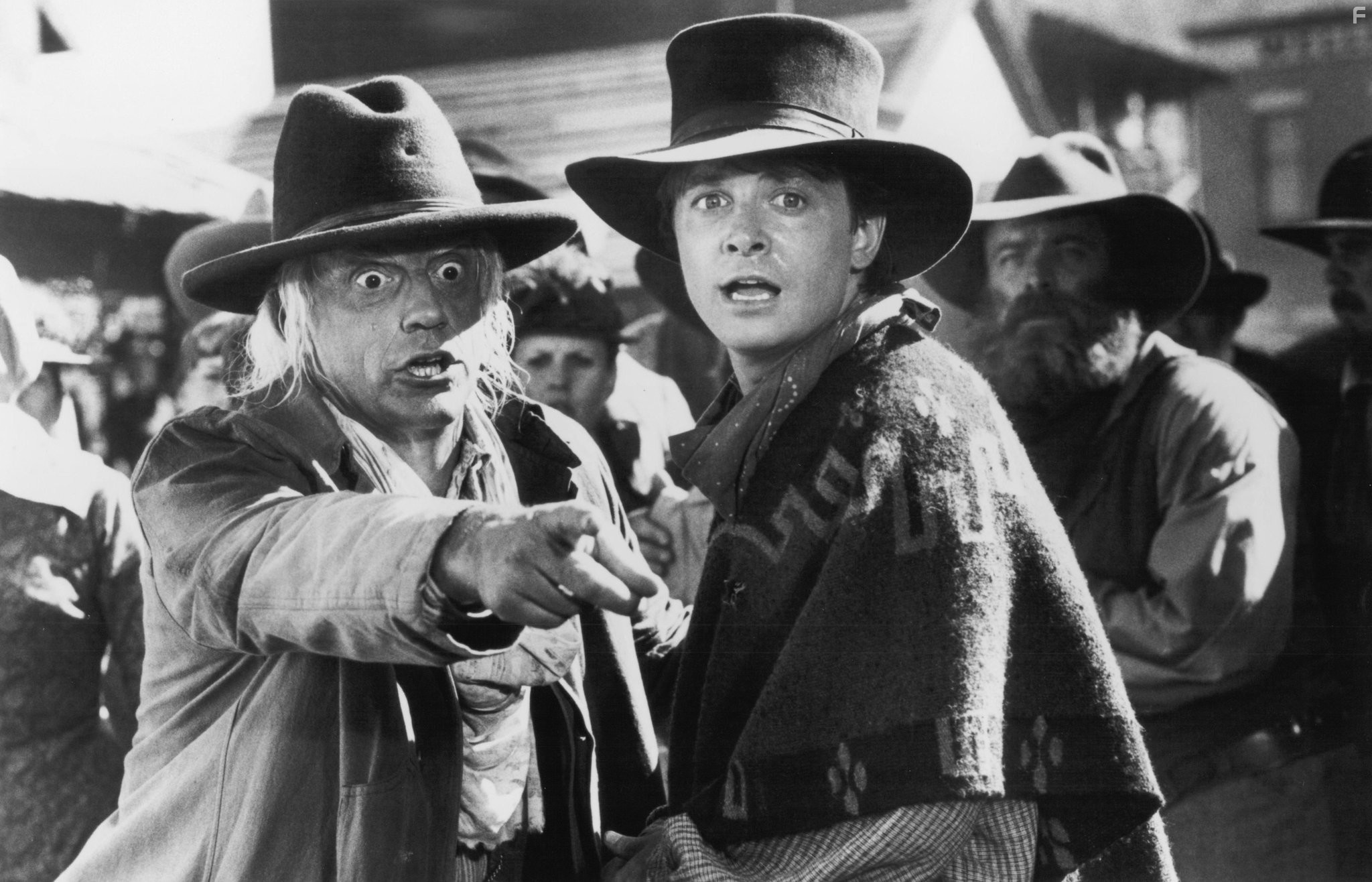 Michael J. Fox and Christopher Lloyd in Назад в будущее III (1990)