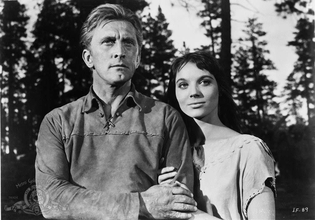 Kirk Douglas and Elsa Martinelli in The Indian Fighter (1955)