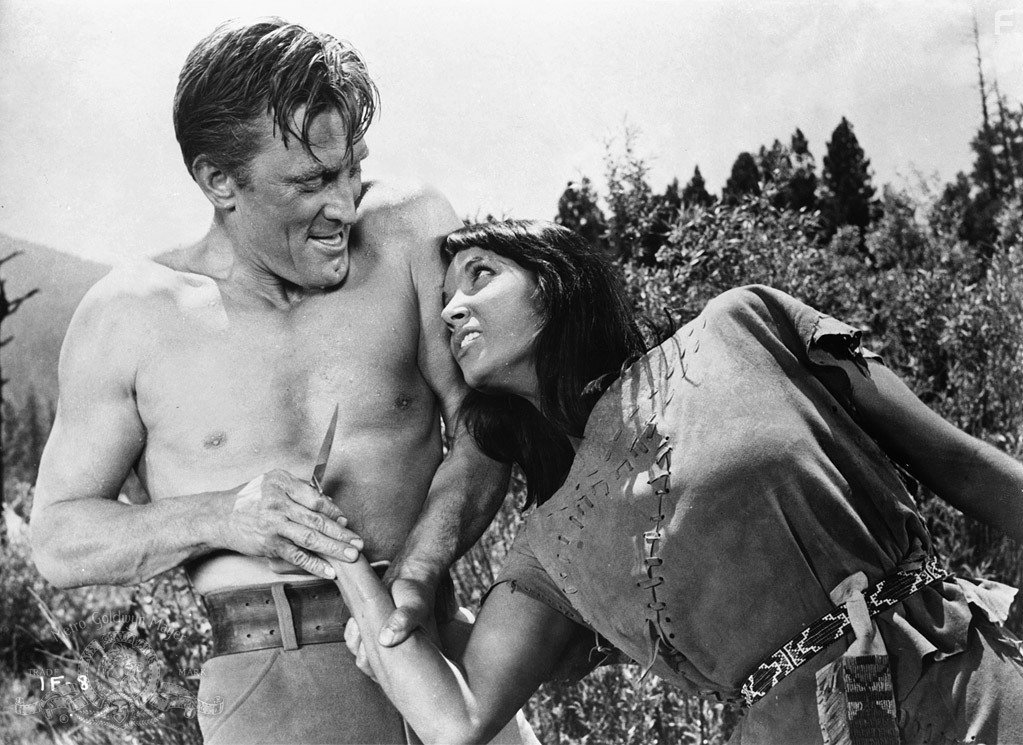 Kirk Douglas and Elsa Martinelli in The Indian Fighter (1955)