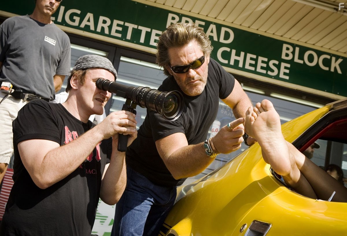 Quentin Tarantino and Kurt Russell in Грайндхаус (2007)