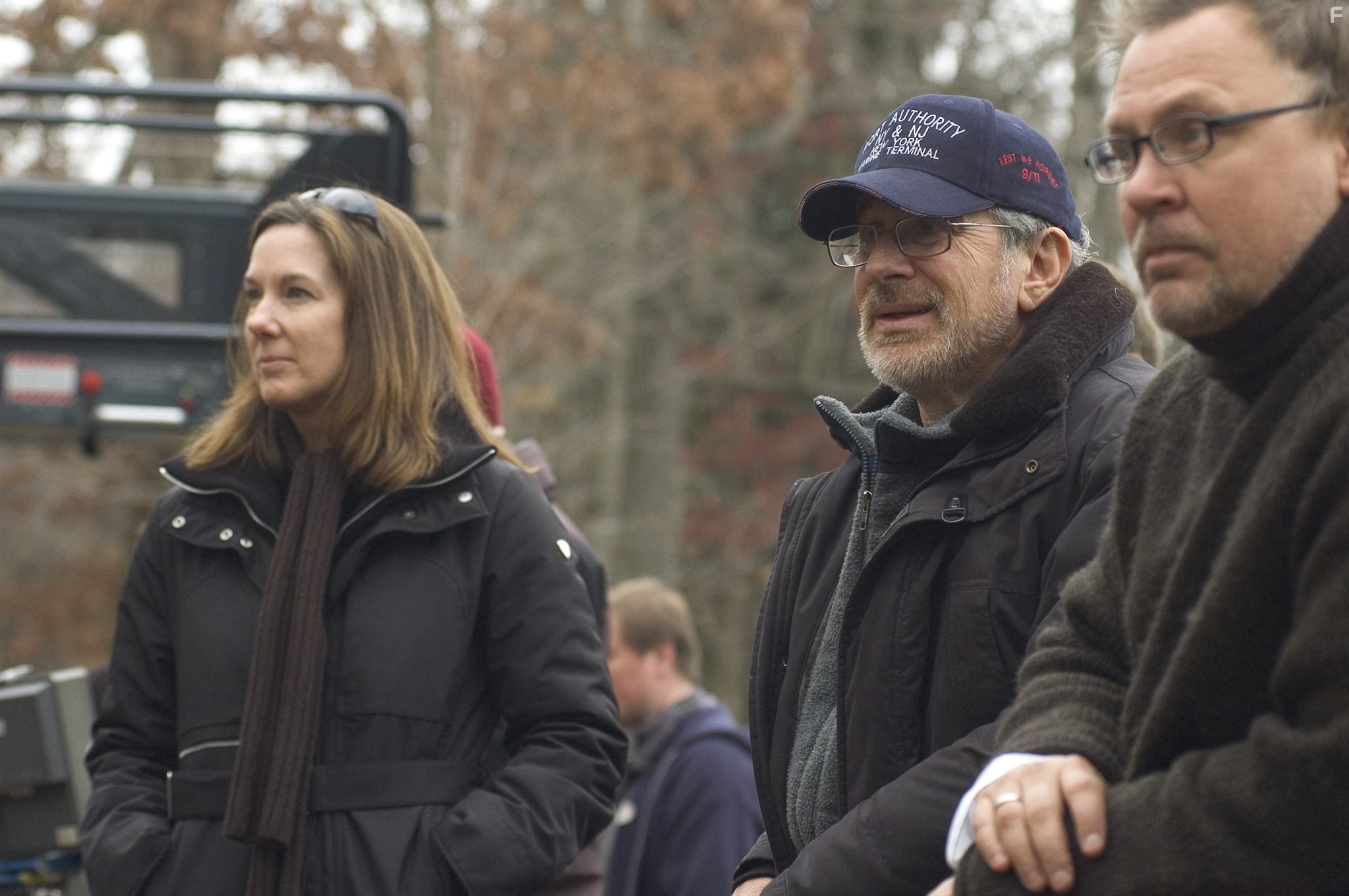 Steven Spielberg and Kathleen Kennedy in Война миров (2005)