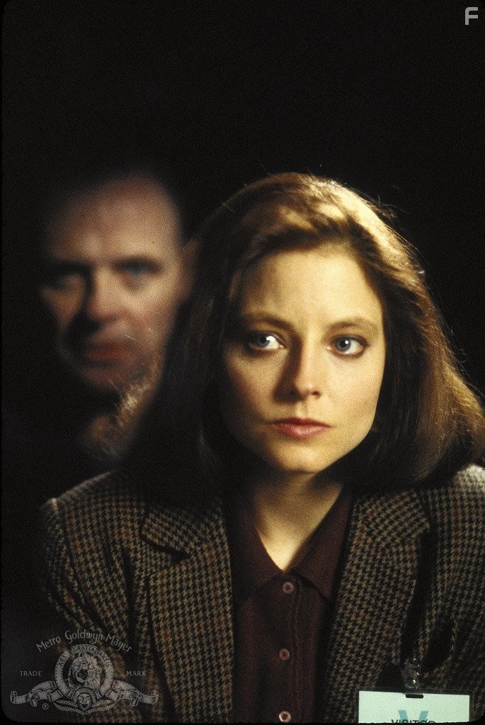 Jodie Foster and Anthony Hopkins in Молчание ягнят (1991)